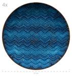 Tafelservice Aquamarine (12-tlg) Blau - Keramik - 27 x 1 x 27 cm
