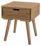 Nachttisch mit 1 Schublade aus Fichte Braun - Holz teilmassiv - 40 x 48 x 40 cm
