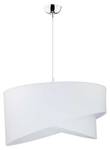 Lampe à suspension SELMA Gris - Blanc - Métal - Textile - 45 x 23 x 45 cm