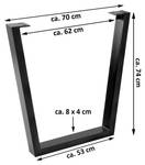 Tischgestell 2er-Set V-GESTELL Schwarz