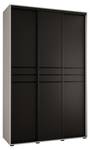 ARMOIRE À PORTES COULISSANTES DAVOS 10 Noir - Blanc - Largeur : 160 cm