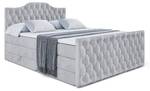 Boxspringbett VILA-1-Z KING Grau - Breite: 140 cm