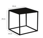 Table d'appoint Goa Noir - Métal - 35 x 33 x 35 cm