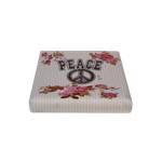 Pouf - PEACE Cuir synthétique - 32 x 32 x 32 cm