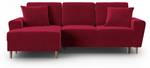 Schlaf-Ecksofa + Box MOGHAN 4 Sitzplätze Rot