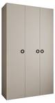 Armoire à portes battantes Como 1 Beige - Noir - Gris lumineux - 140 x 40 cm