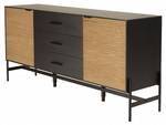 Buffet CHARLIE Schwarz - Holzwerkstoff - 40 x 75 x 164 cm