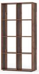 Étagère Scutum 8 compartiments Imitation chêne rustique - 72 x 143 x 29 cm