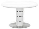 Table extensible CUSCO Blanc - Bois manufacturé - 120 x 76 x 160 cm