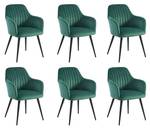 Chaise gondole ELEANA Vert émeraude - Lot de 6