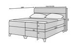 Boxspringbett ELEGANCE Silber / Grau - Silbergrau - Breite: 180 cm