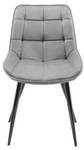 Chaise Triesto Gris - Textile - 45 x 83 x 54 cm