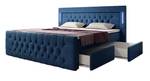 Boxspringbett Charme Blau - Breite: 180 cm - H3