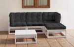 Garten-Lounge-Set (5-teilig) 3009924-2 Anthrazit - Weiß