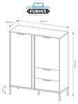 Kommode LARSONS Grau - Holzwerkstoff - 103 x 123 x 40 cm