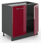 Meuble bas sous-évier Fame-Line 35556 Anthracite - Bordeaux brillant