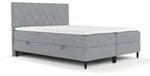 Boxspringbett Gwen mit Topper Grau - Breite: 200 cm