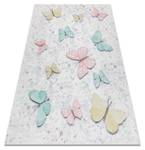 Tapis Lavable Bambino 1610 Papillons 80 x 150 cm