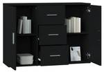 Sideboard F17203 Schwarz - Holzwerkstoff - 91 x 65 x 30 cm