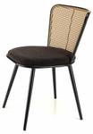 Stuhl und Sessel am Tisch LEA 2er Set Schwarz - Rattan - 60 x 78 x 54 cm