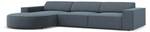 Ecksofa JODIE 4 Sitzplätze Blau