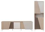 Wohnzimmer Set VISTE 2-teilig Beige - Weiß - Holzwerkstoff - 240 x 189 x 40 cm