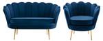 Couchgarnitur DANDELION 2er-Set Blau