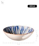 Schüssel Iberico Blue (5er Set) Blau - Weiß - Keramik - 24 x 8 x 24 cm