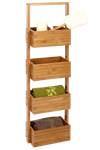 ETAGERE 4 CASES EN BAMBOU Beige - Bambou - 7 x 103 x 12 cm