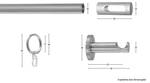 Gardinenstange Easy 1 lfg. Silber - Breite: 140 cm