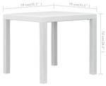 Table de jardin Blanc - Matière plastique - 79 x 72 x 79 cm