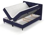 Boxspringbett Arlette H3 Latex-Topper Blau - Breite: 160 cm