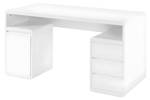 Bureau traditionnel SERGUEI Blanc - Bois manufacturé - 60 x 76 x 140 cm