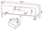 TV-Lowboard 155 Debora 08 Schwarz