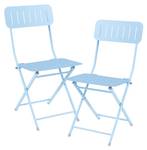 Lot de 2 chaises pliantes Sande Bleu ciel