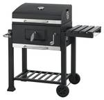 Grillwagen Arnad Schwarz - Metall - 114 x 105 x 48 cm