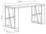 Schreibtisch Keid Weiß - Holzwerkstoff - 60 x 75 x 140 cm