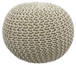 Pouf MADALO Beige - Fibres naturelles - 50 x 30 x 50 cm