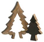 Weihnachtsbaum Chalet Chic Schwarz - Holz teilmassiv - 20 x 3 x 23 cm