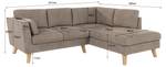 Ecksofa Honey Beige - Ecke davorstehend rechts