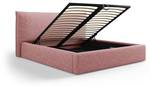 Bett mit Box und Kopfteil AGATE Pink