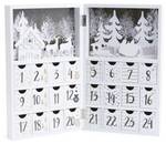 Adventskalender zum Befüllen Weiß - Massivholz - 24 x 8 x 40 cm