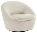 Fauteuil pivotant LACARA Blanc - Textile - 78 x 70 x 88 cm