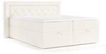 Premium Boxspringbett Jayleen Creme - Breite: 140 cm