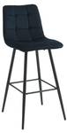 Tabouret de bar OLLUA Lot de 2 Noir - Textile - 56 x 107 x 47 cm