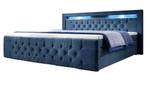 Boxspringbett Gloria Blau - Breite: 140 cm - H3