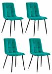 Lot de 4 chaises - LOUISE Vert