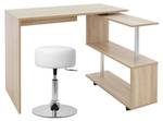 Schreibtisch mit Sitzhocker 150x88x75 cm Braun