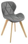 Lot de 4 Chaises Älmhult Similicuir Gris