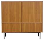 Sideboard Coeus Ⅶ Braun - Holzwerkstoff - Metall - Massivholz - Holzart/Dekor - 37 x 90 x 100 cm